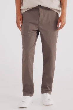 Springfield Calças|Chinos-Calça calças chino slim fit com micro estampa cru
