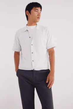 Springfield Calças|Chinos-Calça calças chino slim fit com micro estampa cinzento