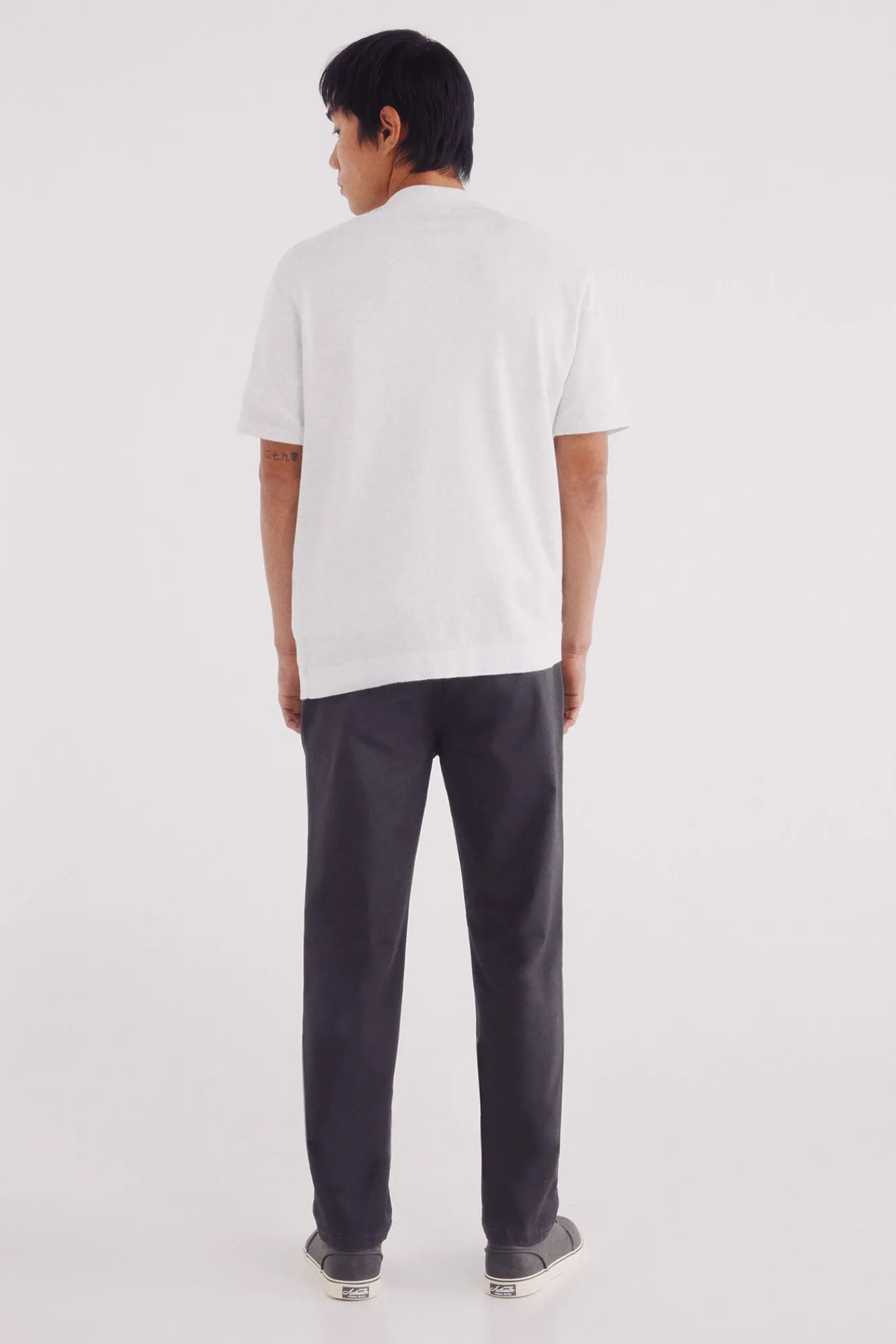 Springfield Calças|Chinos-Calça calças chino slim fit com micro estampa cinzento