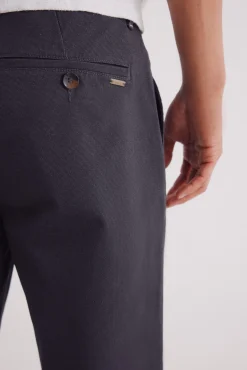 Springfield Calças|Chinos-Calça calças chino slim fit com micro estampa cinzento