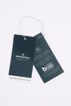 Springfield Calças|Chinos-Calça calças chino slim fit confortável cru