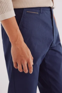 Springfield Calças|Chinos-Calça calças chino slim fit com micro estampa azul