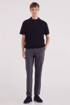 Springfield Calças|Chinos-Calça calças chino slim fit confortável cinzento