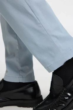 Selected Calças|Chinos-Calça calças chino slim fit feita de algodão orgânico Azul