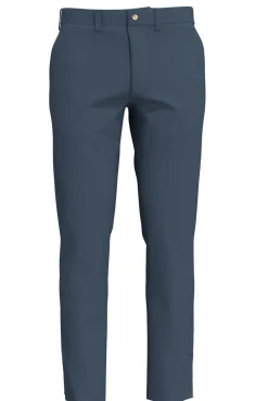 Selected Calças|Chinos-Calça calças chino slim fit feita de algodão orgânico Azul
