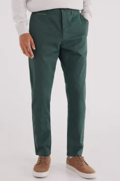 Springfield Calças|Chinos-Calça calças chino slim fit com micro estampa verde