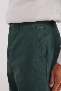 Springfield Calças|Chinos-Calça calças chino slim fit com micro estampa verde
