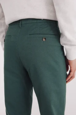 Springfield Calças|Chinos-Calça calças chino slim fit com micro estampa verde