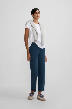 Silbon Calças-Calça cargo Azul