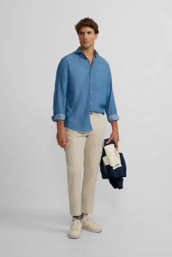 Silbon Calças-Calça cargo casual Tostado