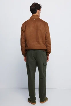 Springfield Calças-Calça cargo com ajuste confortável estampado