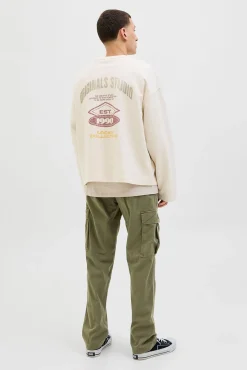 Jack & Jones Calças-Calça cargo com ajuste relaxado verde