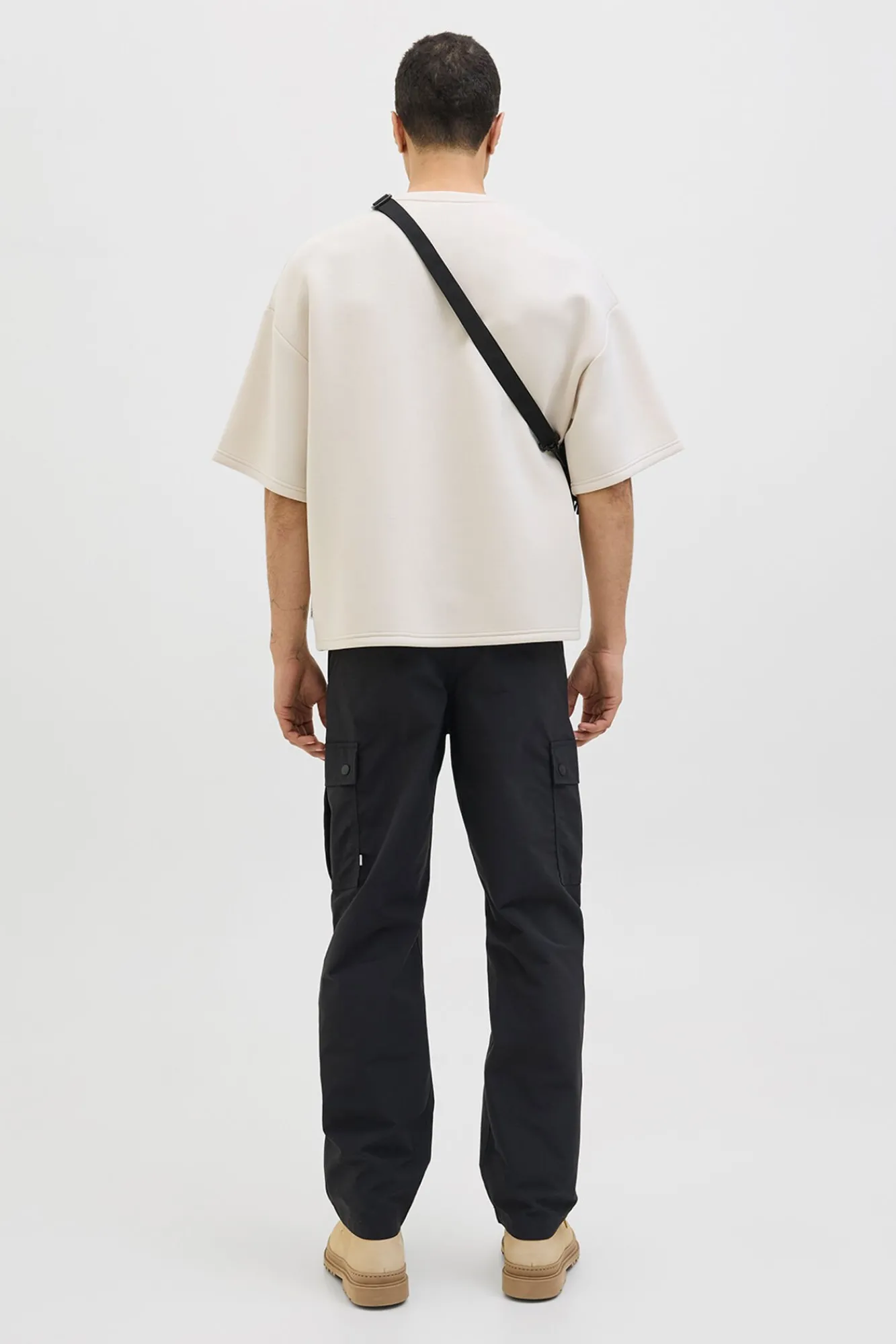 Jack & Jones Calças-Calça cargo com ajuste relaxado preto