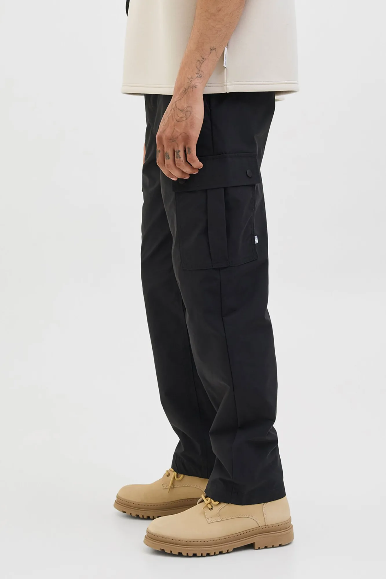 Jack & Jones Calças-Calça cargo com ajuste relaxado preto