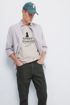 Springfield Calças-Calça cargo slim fit calça estampado