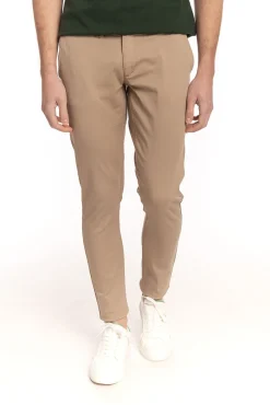 Celopman Jeans|Calças-Calça Chino Skinny vison
