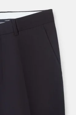 Silbon Calças|Calças Clássicas-Calça clássicas de terno em espinha de espiga Azul