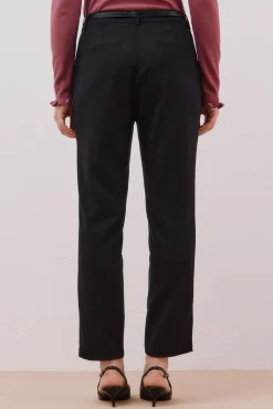 Cortefiel Calças-Calça com cinto Preto