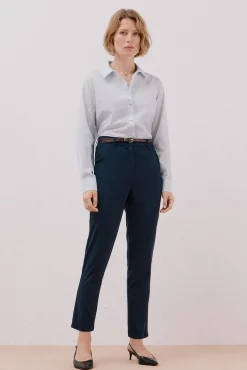 Cortefiel Calças-Calça com cinto Azul