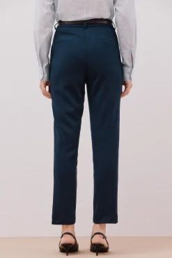 Cortefiel Calças-Calça com cinto Azul