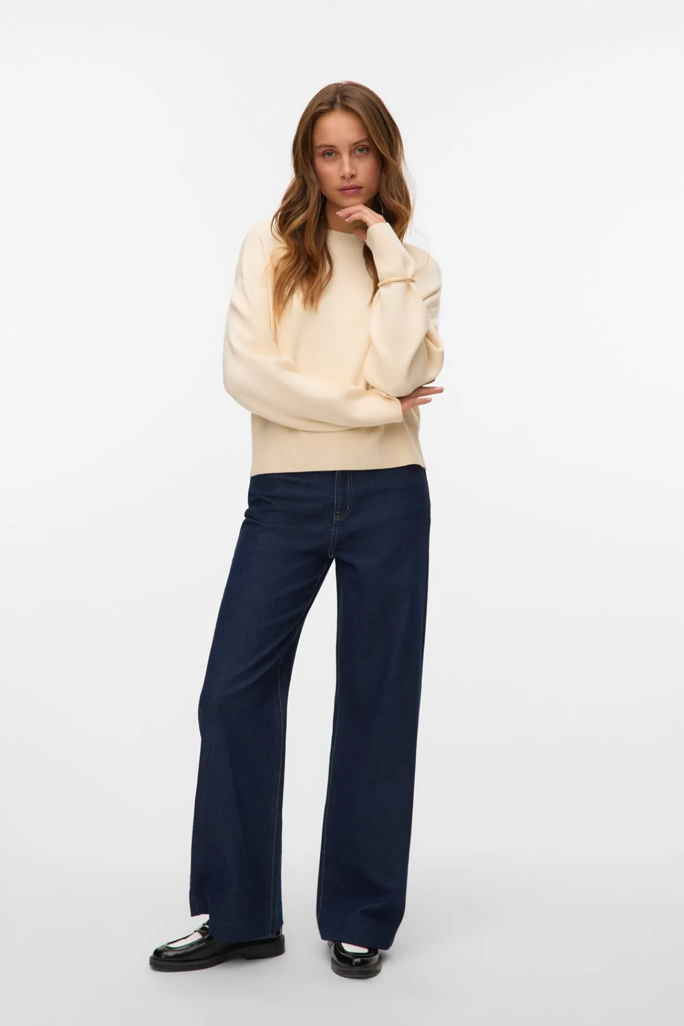 Vero Moda Jeans-Calça com detalhe de corrente Azul