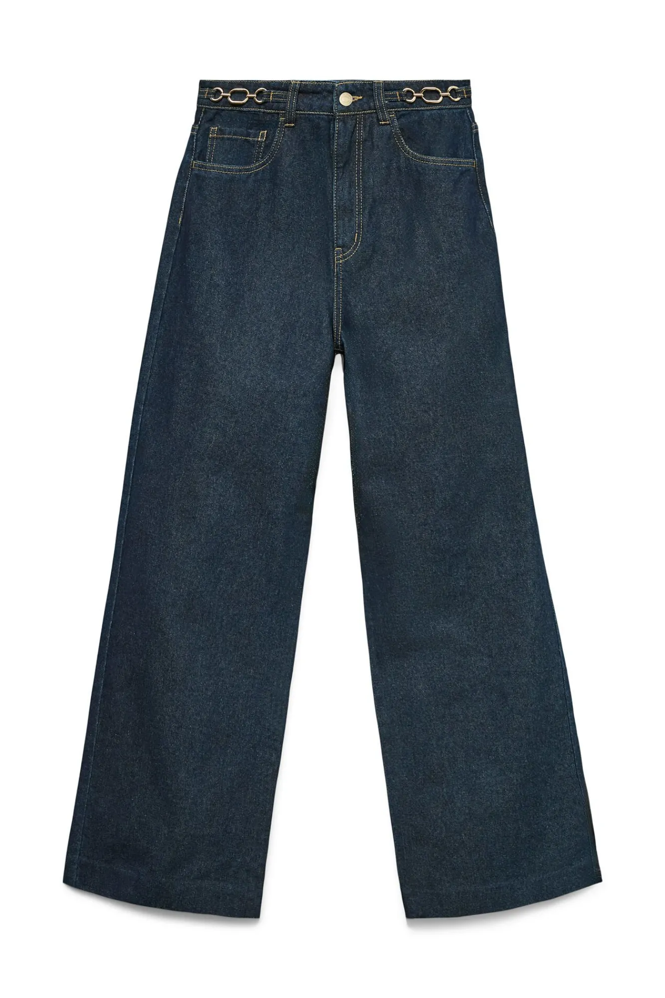 Vero Moda Jeans-Calça com detalhe de corrente Azul