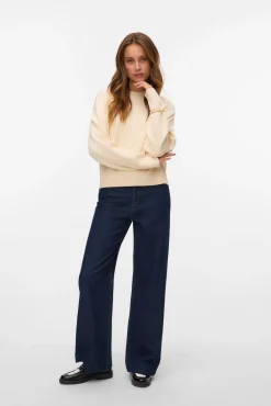 Vero Moda Jeans-Calça com detalhe de corrente Azul