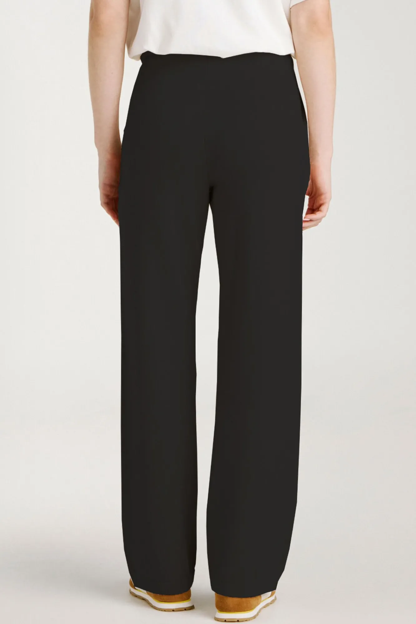 Vila Calças-Calça comprida de malha com viscose Preto