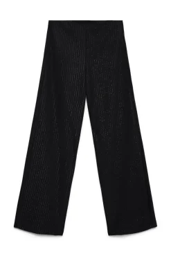 Vero Moda Calças-Calça comprida feminina com glitter Preto