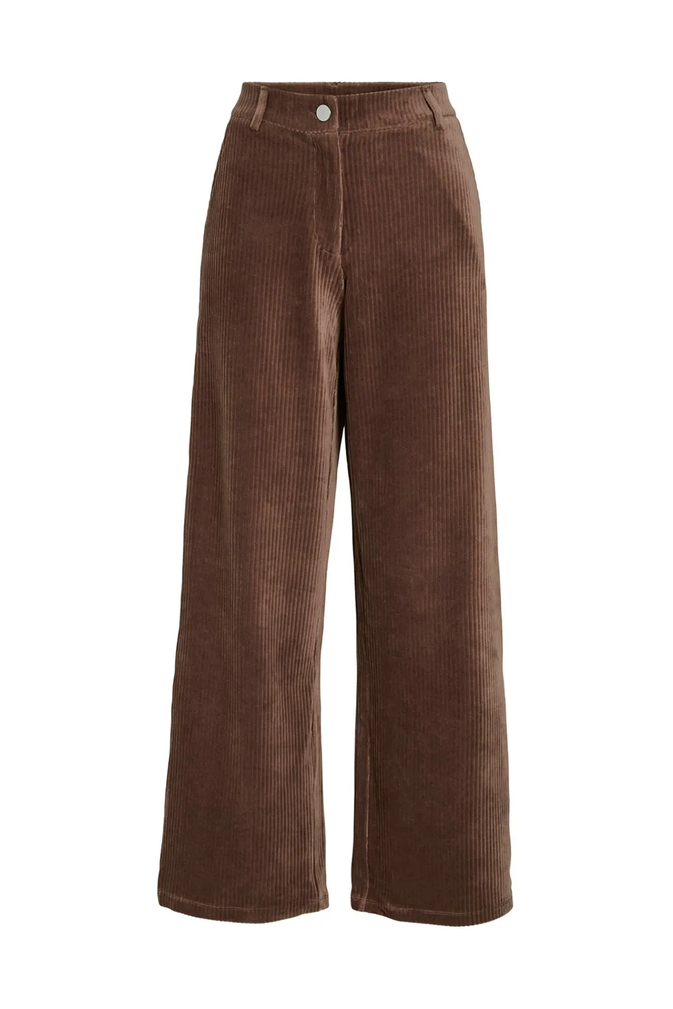 Vila Calças-Calça compridas de veludo cotelê Castanho