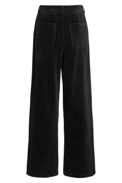 Vila Calças-Calça compridas de veludo cotelê Preto