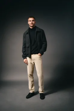 OOTO Calças-Calça de pana 5 bolsos slim fit Tostado