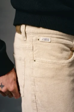 OOTO Calças-Calça de pana 5 bolsos slim fit Tostado