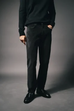 OOTO Calças-Calça de pana 5 bolsos slim fit Preto