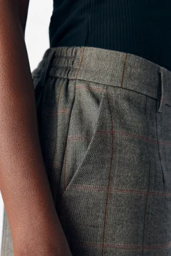 Object Calças-Calça de perna larga Castanho