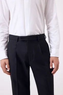 Pedro del Hierro Calças-Calça de pregas para sair Preto
