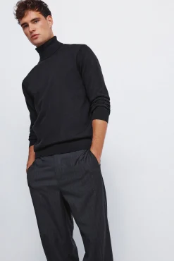 Springfield Calças-Calça de riscas reto cinzento