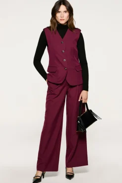 Selected Fatos|Calças-Calça de terno plissadas. Roxo