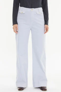 System Action Calças-Calça de veludo cotelê bege