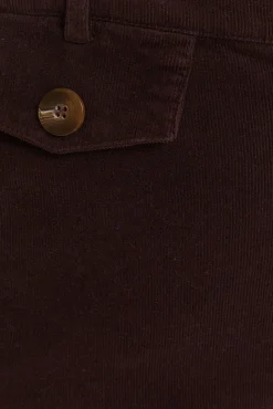 System Action Calças-Calça de veludo cotelê estampado