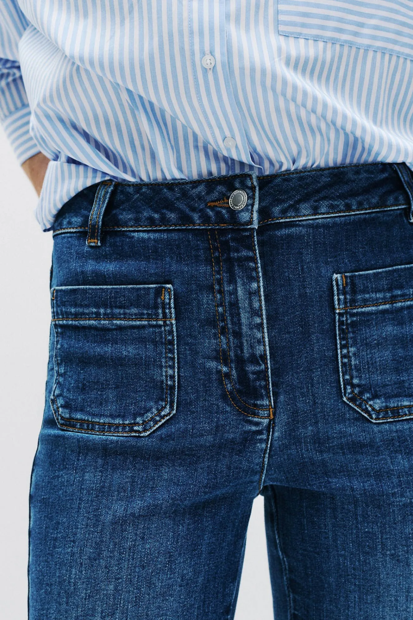 Caroll Jeans-Calça denim clássica Azul