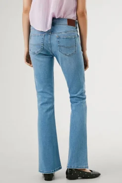 Pepe Jeans Jeans|Calças-Calça denim flare de corte baixo Pimlico azul
