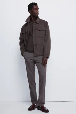 Springfield Calças-Calça estruturadas e slim fit cru