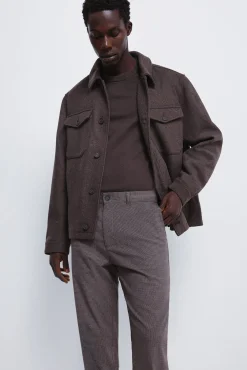 Springfield Calças-Calça estruturadas e slim fit cru