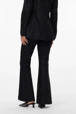 Vero Moda Calças-Calça flare com efeito renda Preto