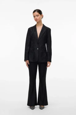 Vero Moda Calças-Calça flare com efeito renda Preto