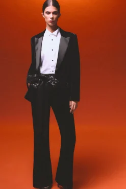 Pedro del Hierro Calças-Calça flare combinada Preto