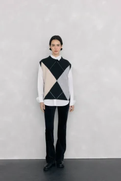 Pedro del Hierro Calças-Calça flare push-up de veludo Preto