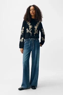 Object Jeans|Calças-Calça fluidas Tencel Azul