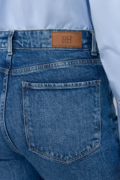 Pedro del Hierro Jeans|Calças-Calça jeans básica de perna larga Azul